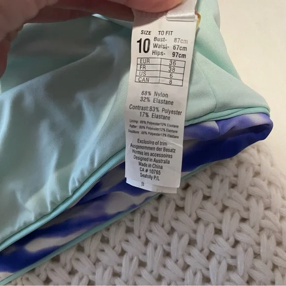 Seafolly Purple Tie Dye Bathing Suit Set - Picture 6 of 7